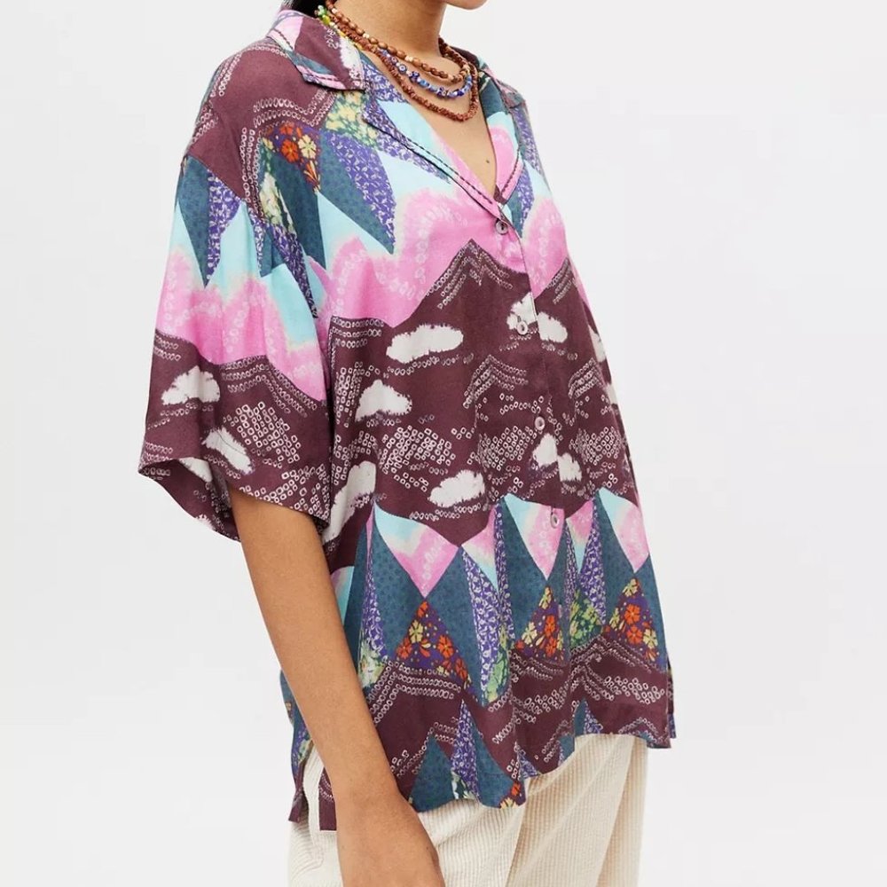 Kimchi Blue Ashton Patchwork Souvenir Shirt